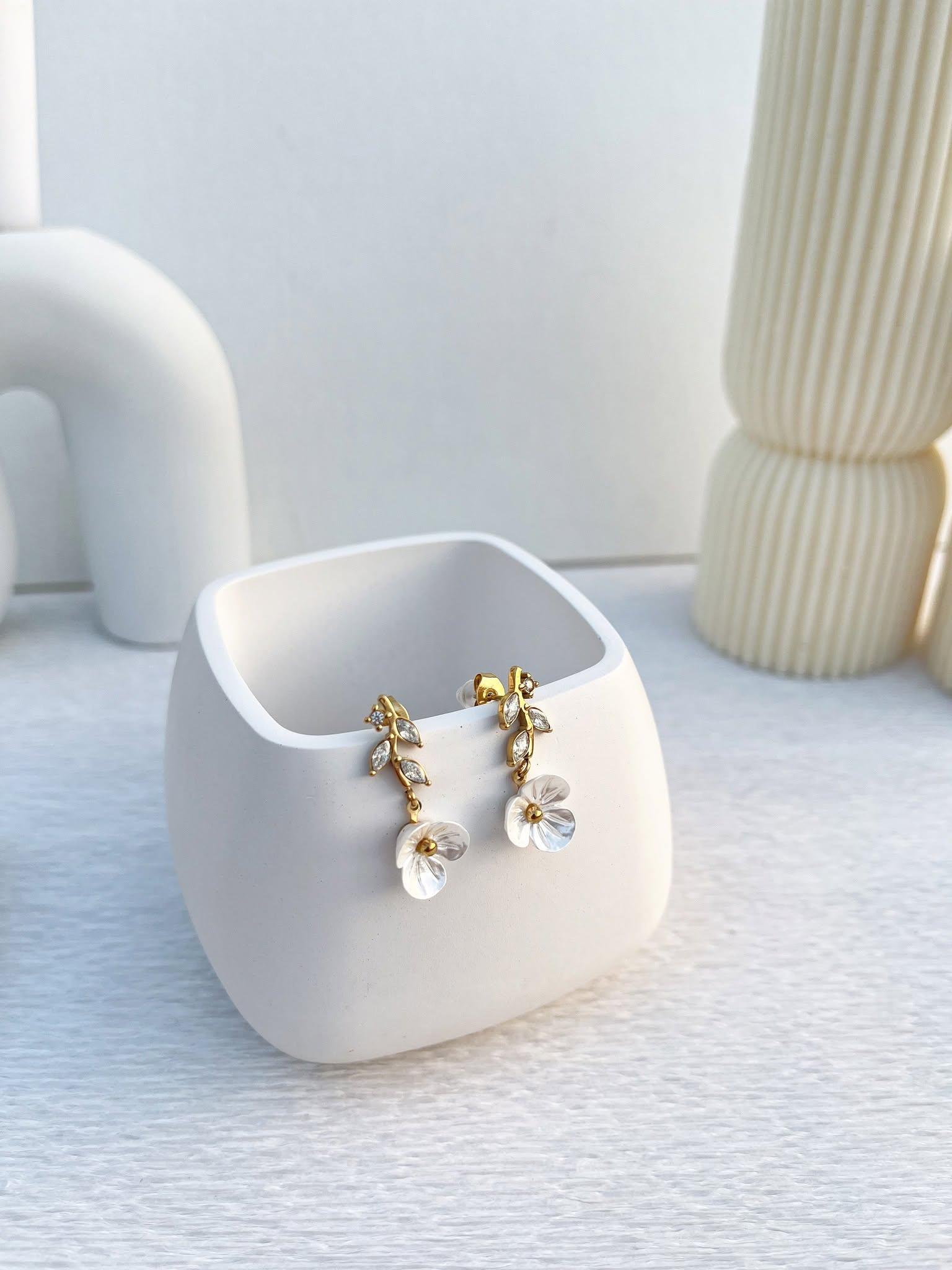 Boucles d'oreilles Feuilles & Fleurs