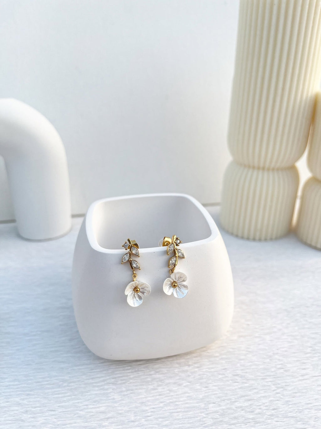 Boucles d'oreilles Feuilles & Fleurs