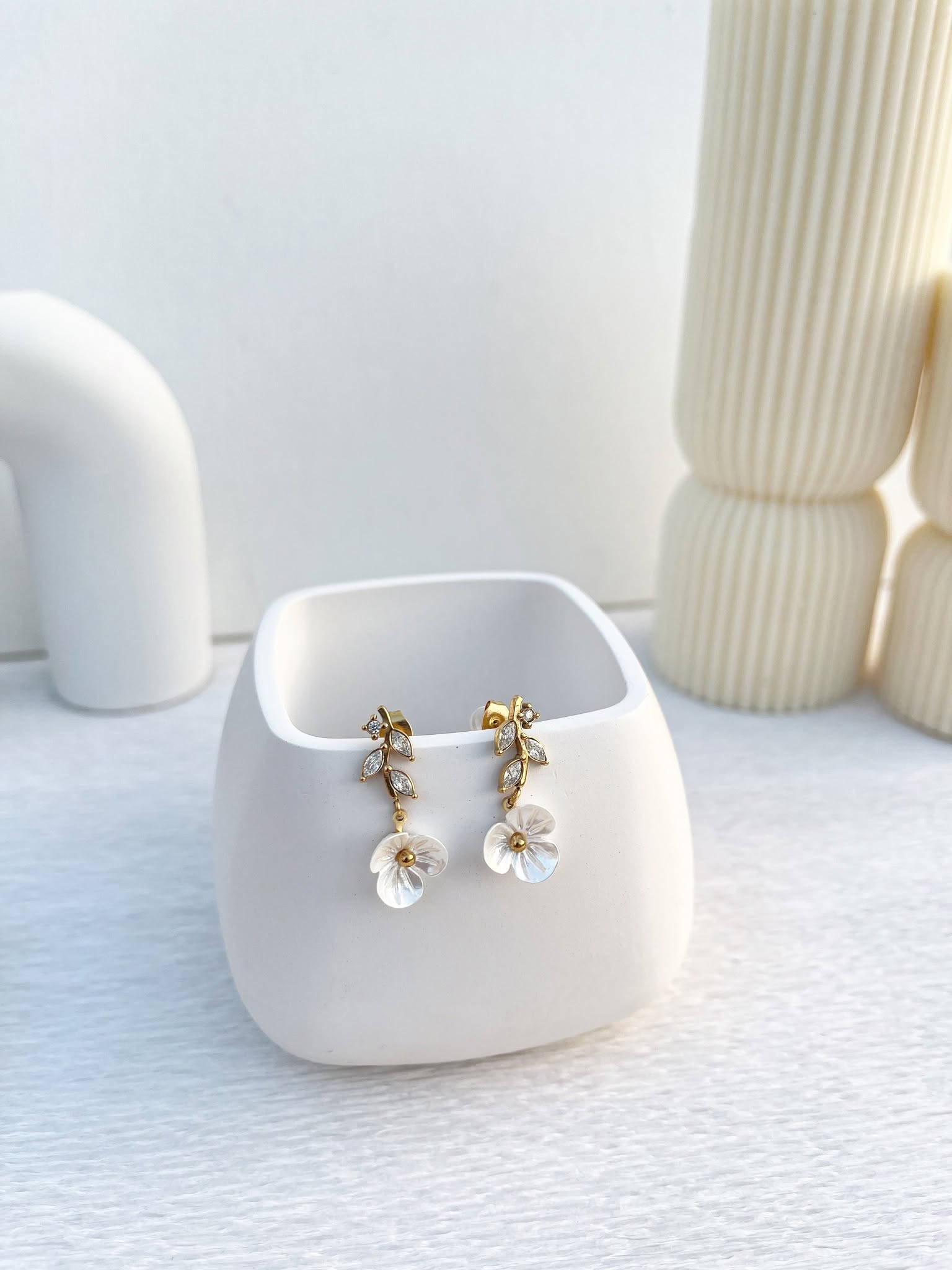 Boucles d'oreilles Feuilles & Fleurs