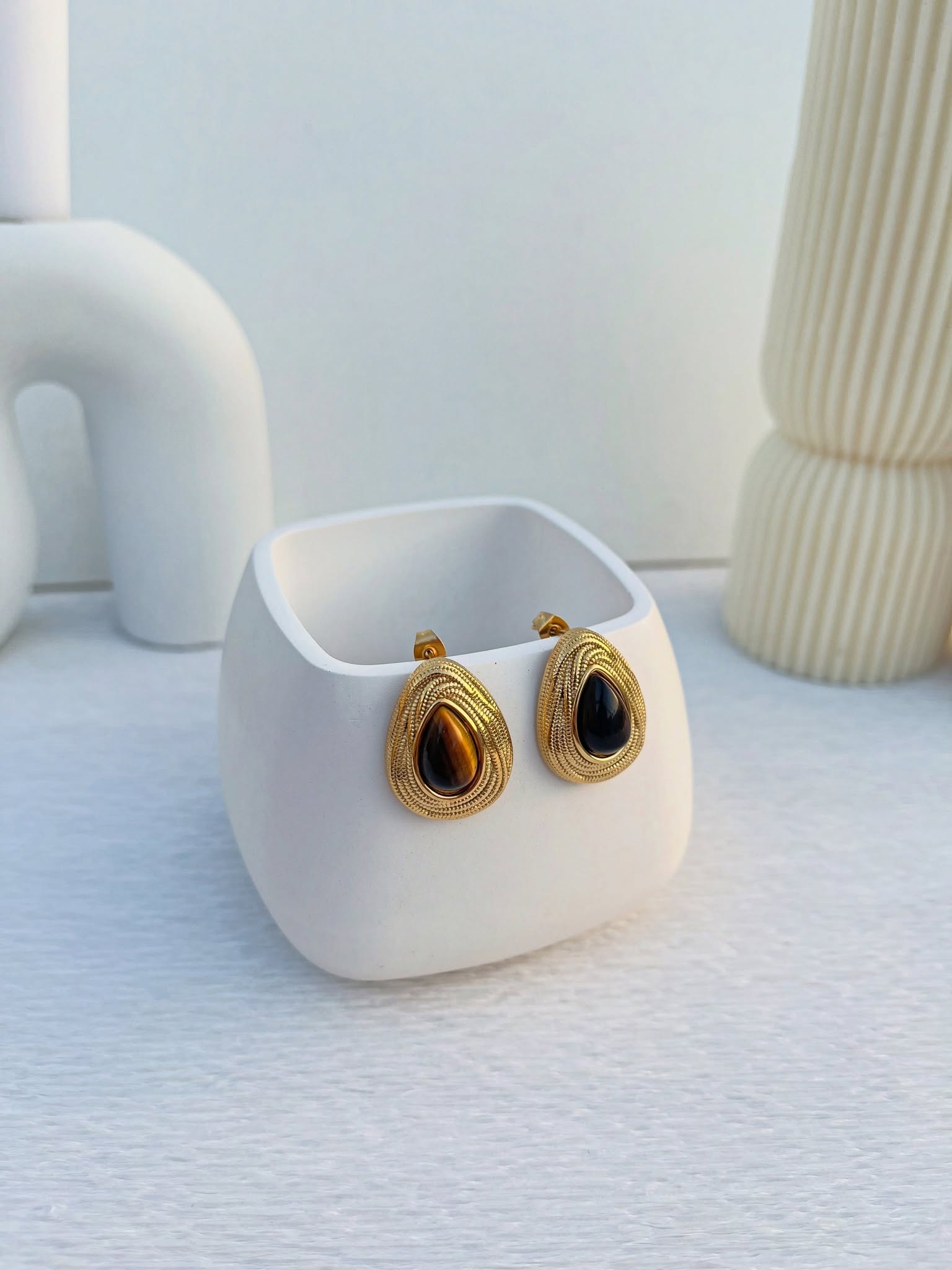 Boucles d'oreilles Œil de Tigre