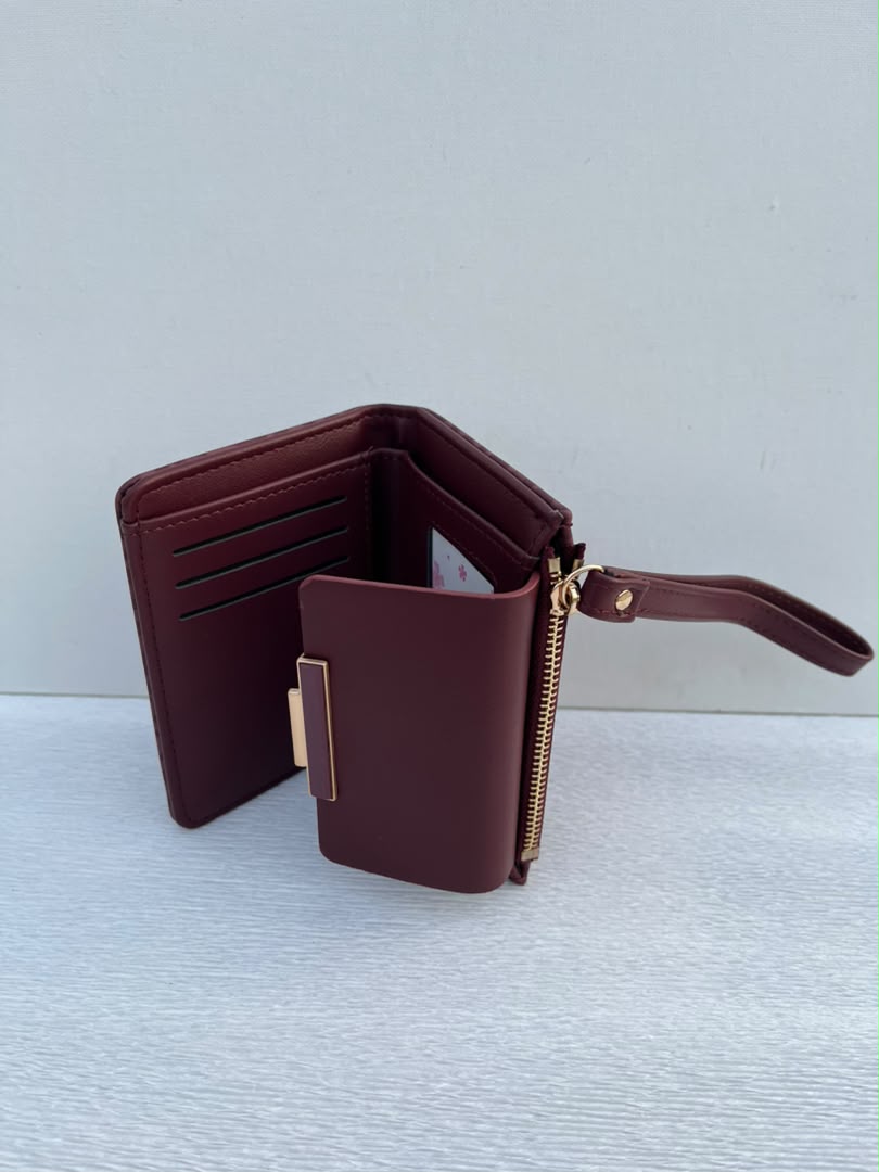 Portefeuille "Wild Chic" Bordeaux