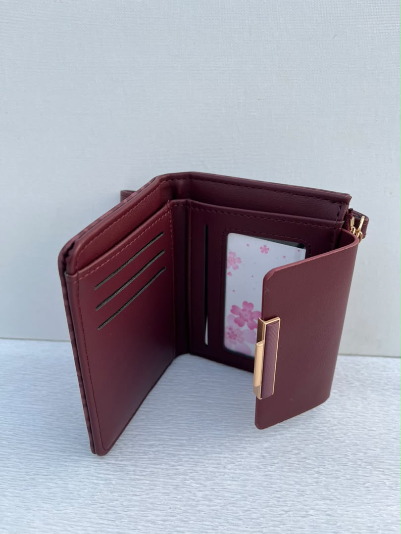 Portefeuille "Wild Chic" Bordeaux