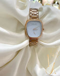 montre HANNAH MARTIN rose gold cadran géométrique