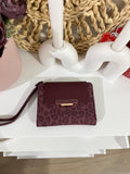 Portefeuille "Wild Chic" Bordeaux