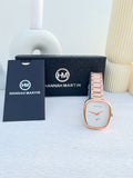 montre HANNAH MARTIN rose gold cadran géométrique