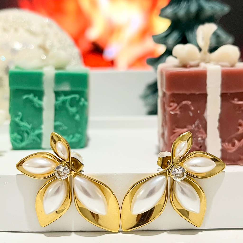 Boucles d'oreilles Pétales de Perle
