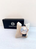 montre Hannah Martin en cuir bracelet noir