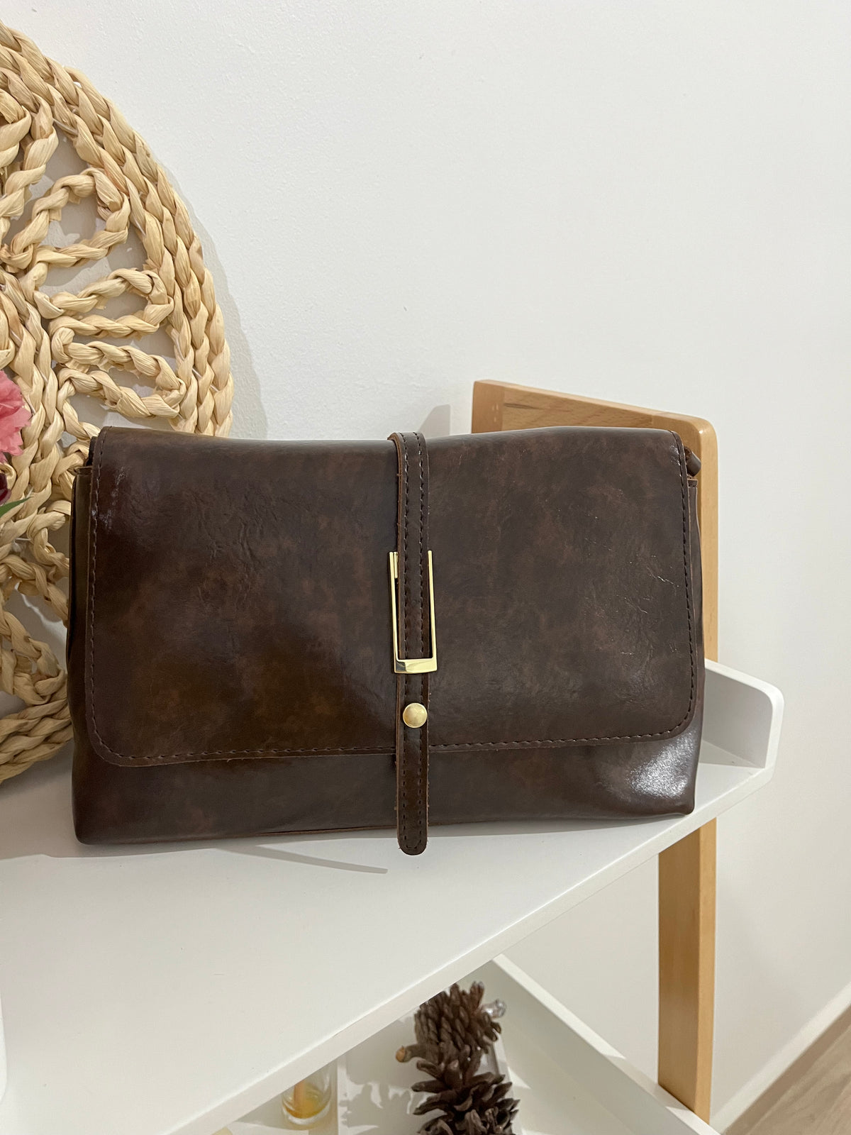 Sac Bandoulière "Le Vintage" Marron