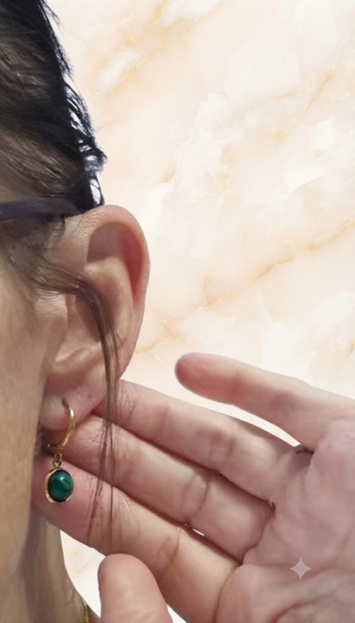 Boucles d'oreilles légane Verte