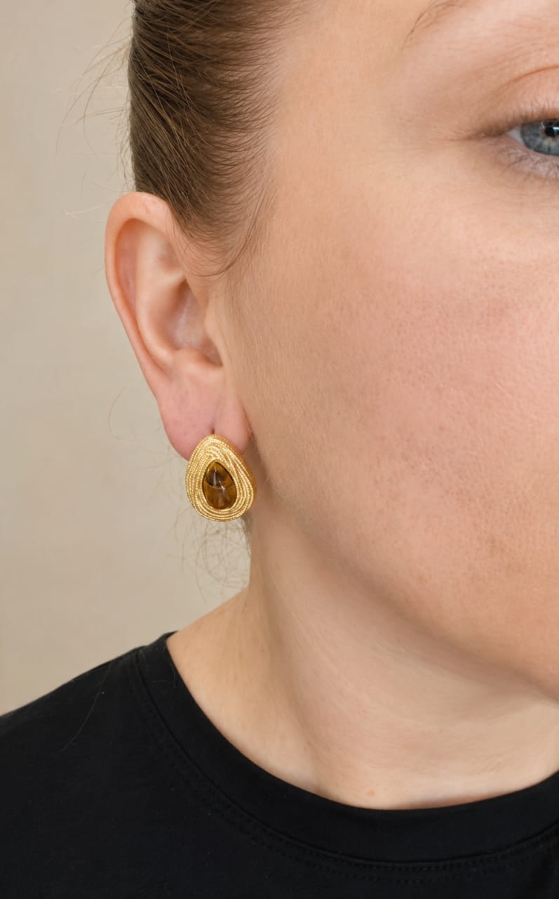 Boucles d'oreilles Œil de Tigre