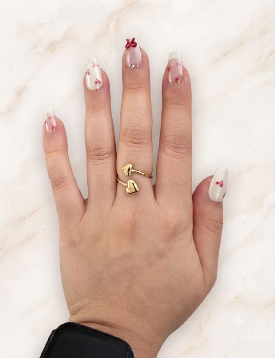 Bague ajustable Coeur à Coeur