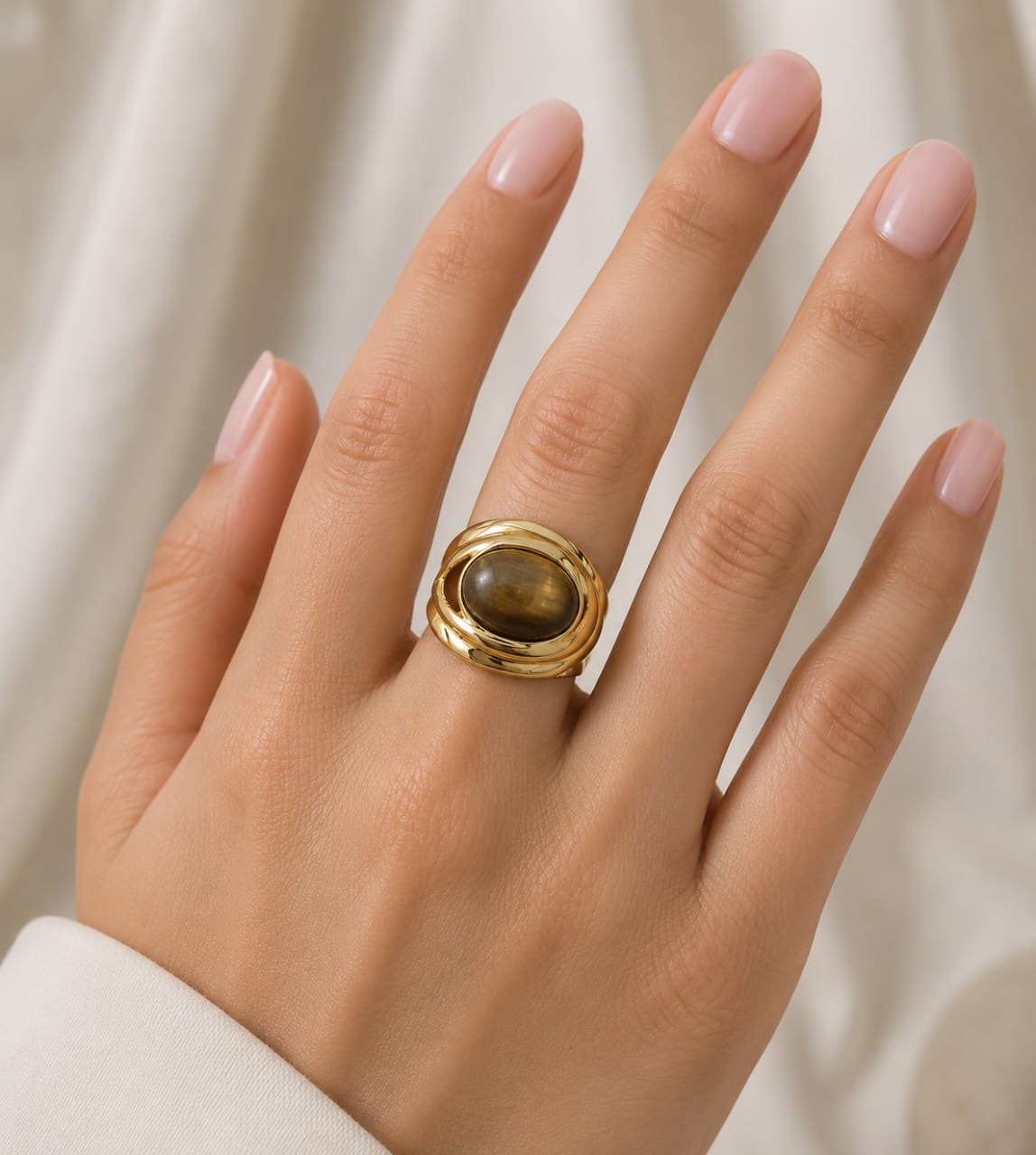 Bague ajustable Améthyste