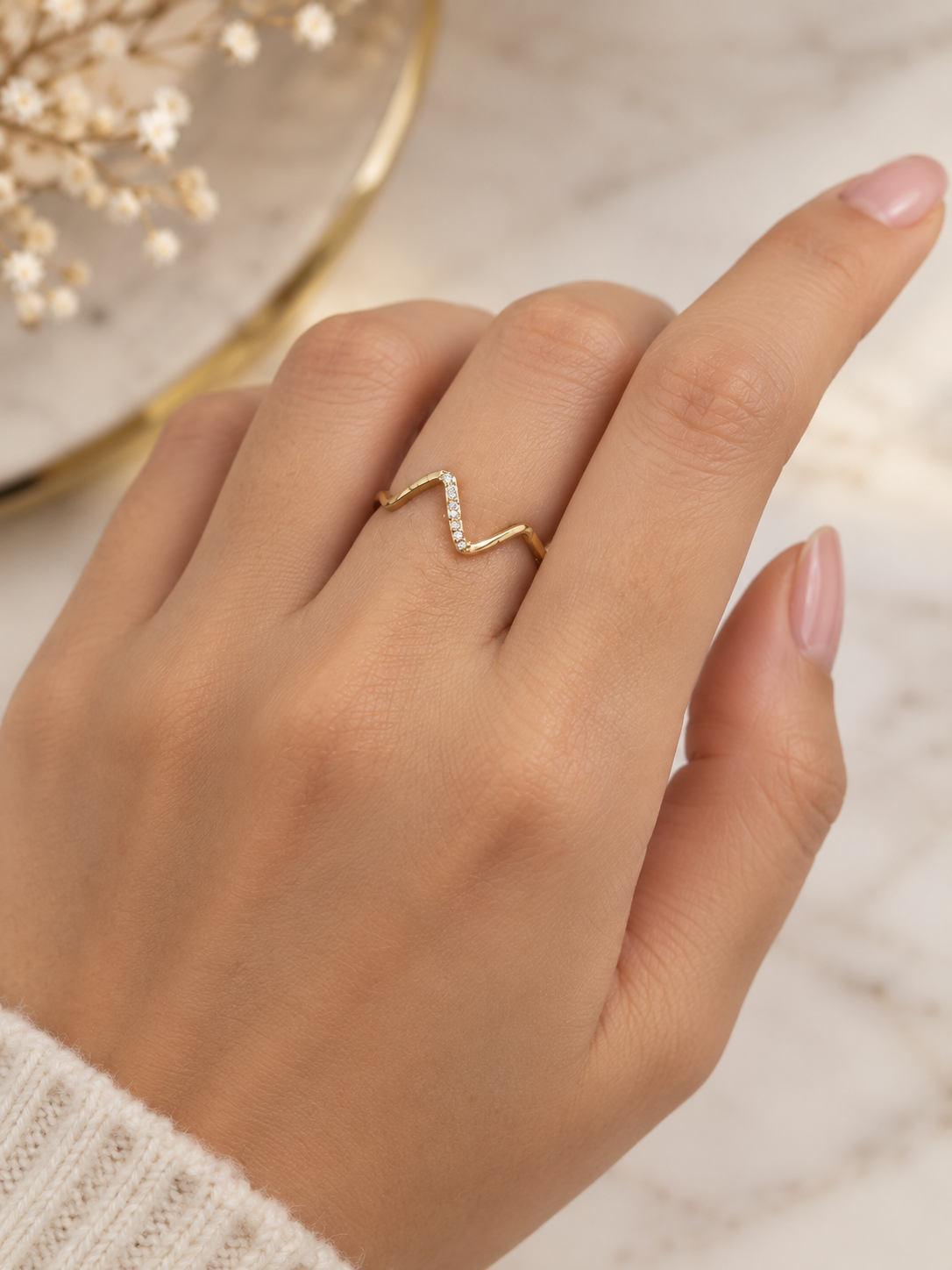Bague ajustable Ondine